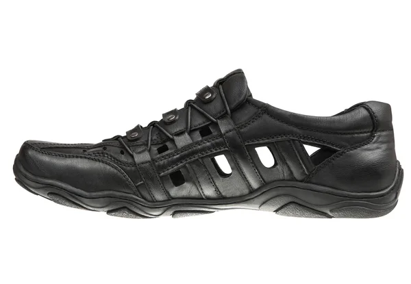 Siyah erkek ayakkabı — Stok fotoğraf