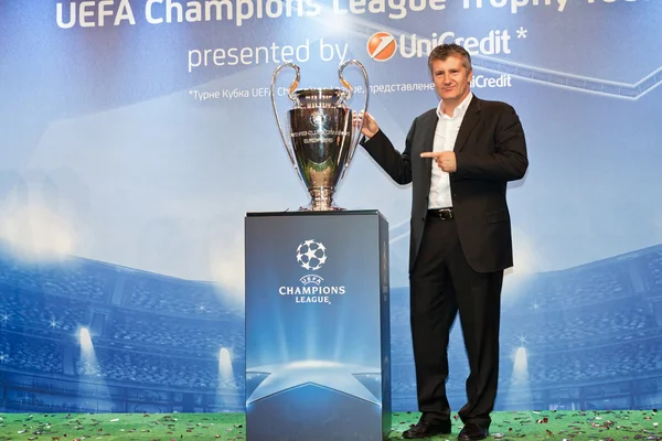 Suker with Champions League Cup — Stock Photo, Image