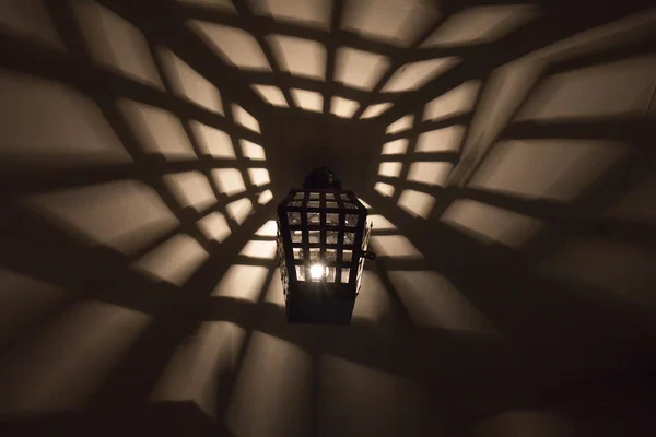 Old jail ceiling lamp — Stok fotoğraf