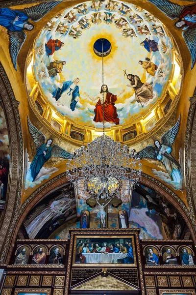 stock image Golden mosaic in Coptic Church