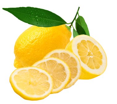 beyaz üzerine limon