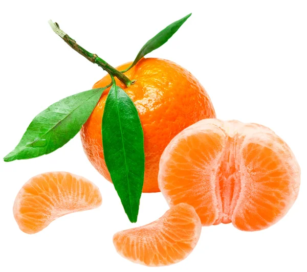 Mandarin isolerad på vit bakgrund — Stockfoto