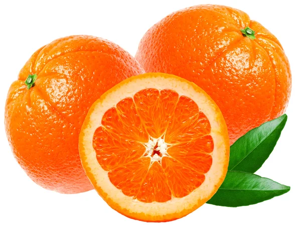 Narancs elszigetelt fehér háttér — Stock Fotó