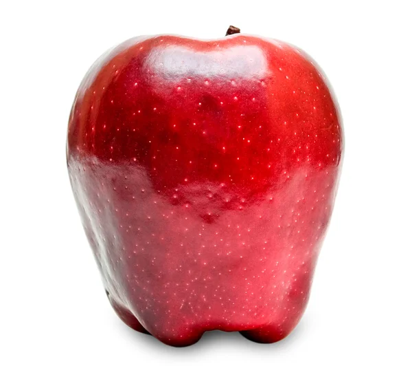 Roter Apfel isoliert auf weißem Hintergrund — Stockfoto