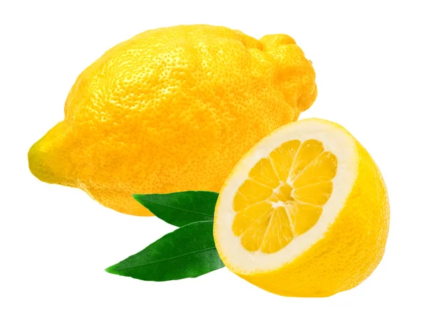 흰 배경에서 분리 된 레몬 — 스톡 사진