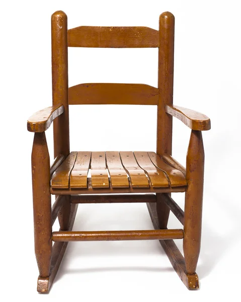 Chaise à bascule pour enfants Isolé Blanc — Photo