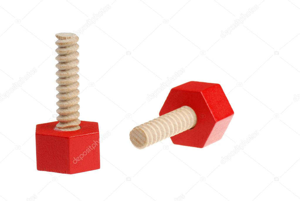 Red screws toys