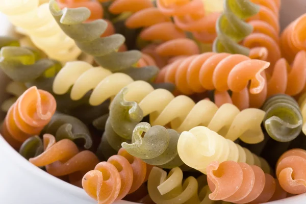 Multicolored fusilli pasta — Stock Photo, Image