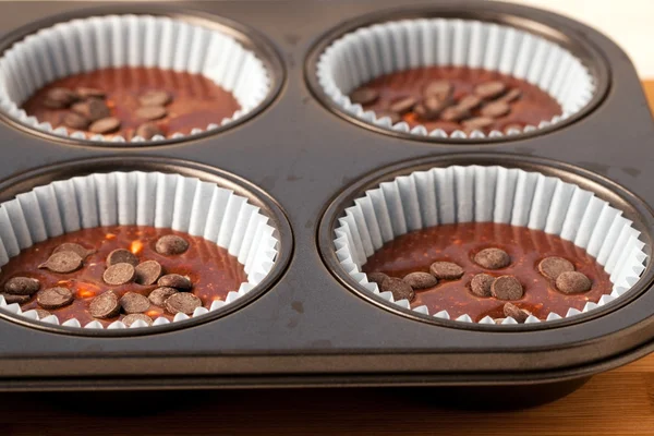 Muffins Before Cooking — Stock Photo, Image