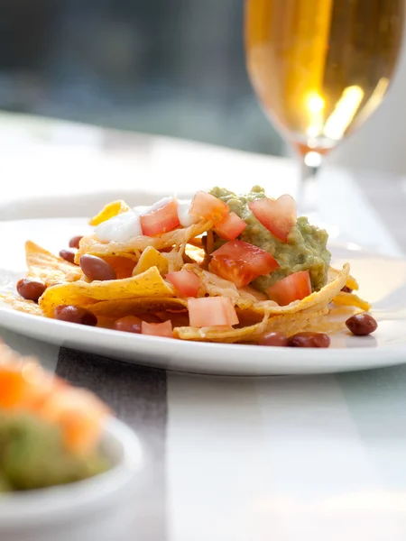Nachos and Beer — Stock Photo, Image