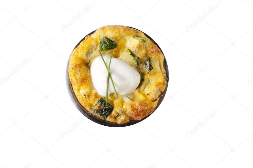 Isolated Quiche Appetizer