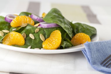 Spinach Mandarin Salad IV clipart