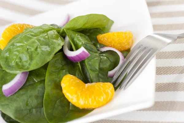 Salada de mandarim espinafre III — Fotografia de Stock
