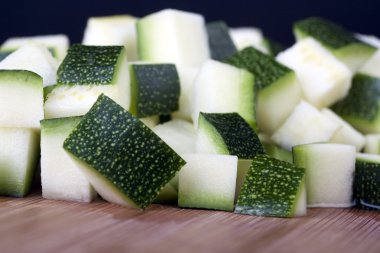 Cubed Zucchini clipart