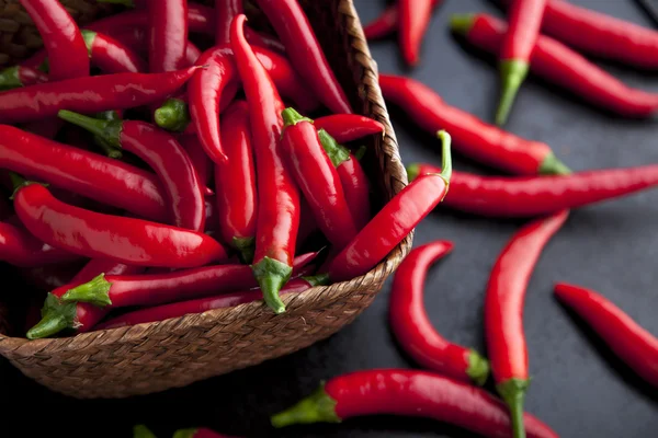 Basket of Chilies — Stock Photo, Image