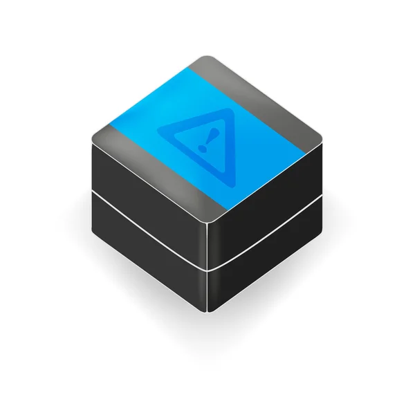 Чёрный 3d-куб — стоковый вектор