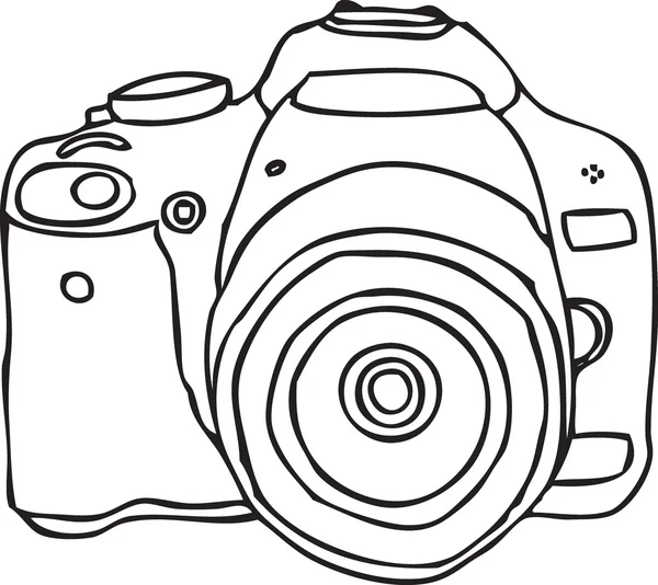 El çekilmiş kamera — Stok Vektör