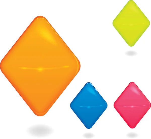 Rhombus símbolo de premio en blanco, ilustración vectorial — Vector de stock