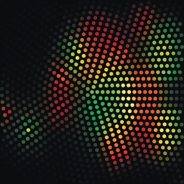 Disco light dots pattern on dark background — Stock Vector