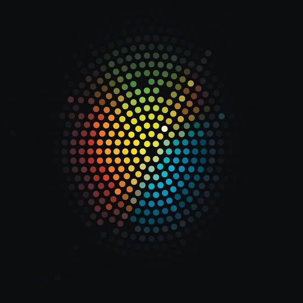 Disco light dots pattern on dark background — Stock Vector
