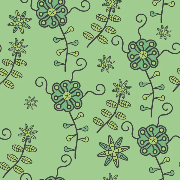 Modèle sans couture sur le thème des feuilles — Image vectorielle