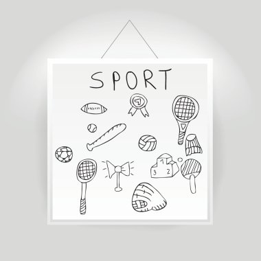 Saf serisi | elle çizilmiş spor Icon set