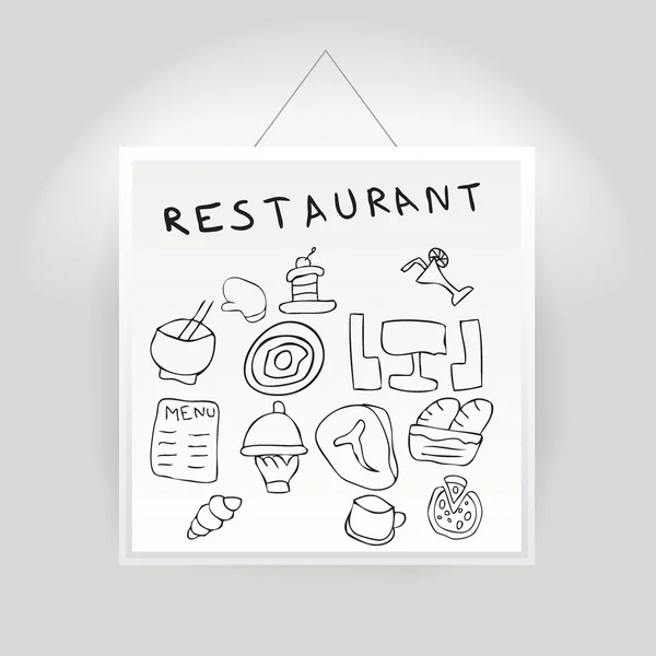 stock vector Pure series | Hand drawn Restaurant Icon set