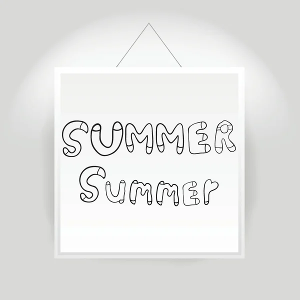 Hand drawn summer font — Stock Vector