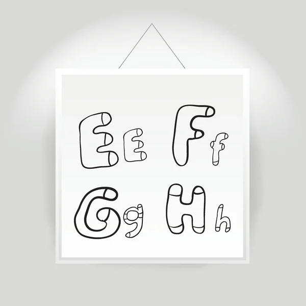 Ręcznie rysowane alfabet — Wektor stockowy