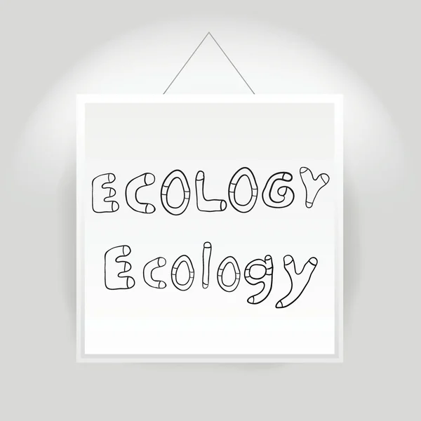 Hand drawn Ecology fuente — Vector de stock