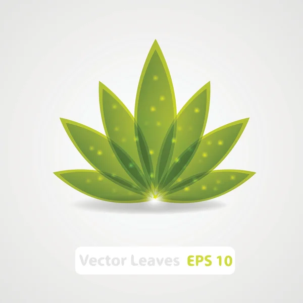 Зелене листя природи векторний фон — стоковий вектор