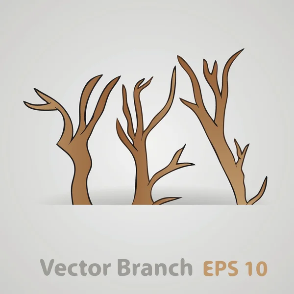 Árvores e ramos (vectores ) — Vetor de Stock