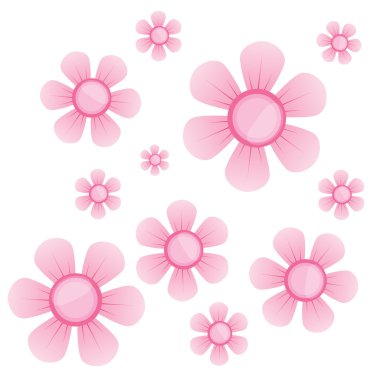 Vector image of sakura flower clipart