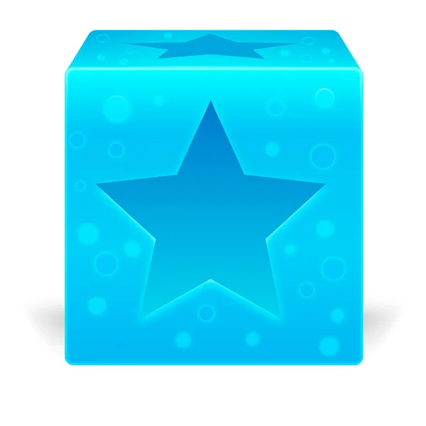 Cubo blu — Vettoriale Stock