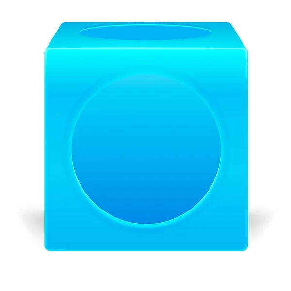 Blå kub — Stock vektor