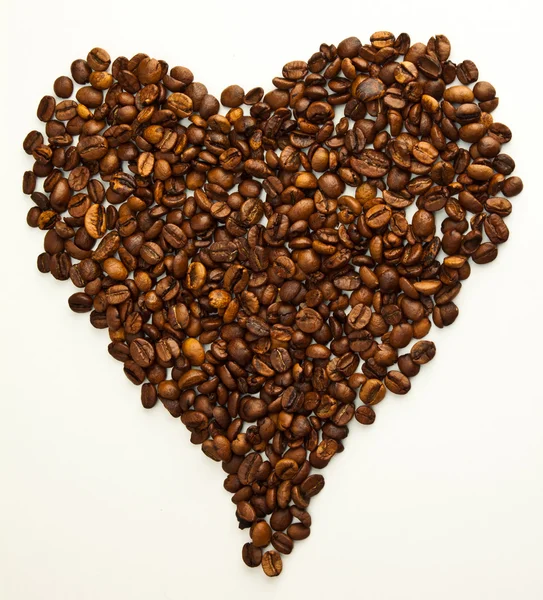 Stock image Heart made of coffee beans