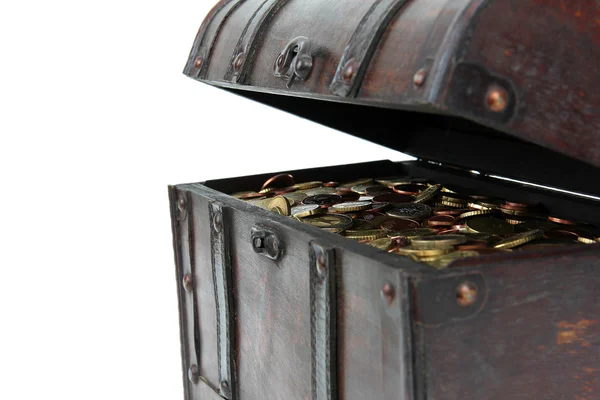 Detail of opened treasure chest — Stock Photo, Image