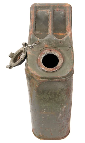 Unclosed rusty jerrycan — Stock Photo, Image