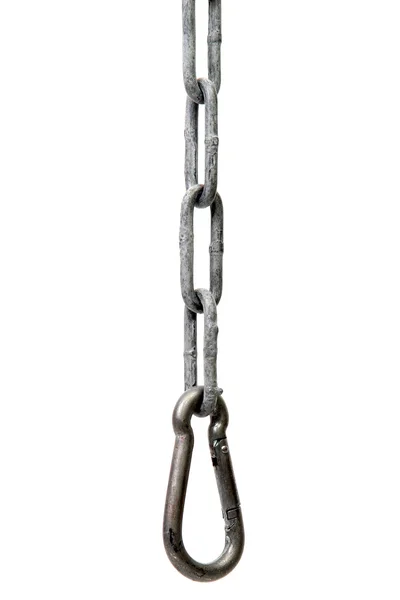 Chain with carabiner — Stock Photo, Image