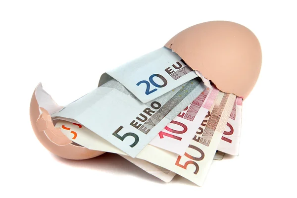 Europese munt in de "eggshell" — Stockfoto