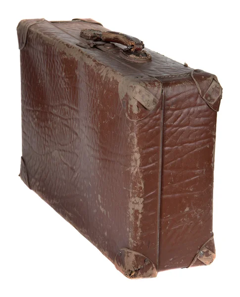 Vecchia valigia marrone — Foto Stock