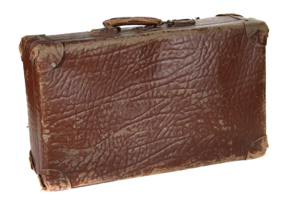 Антикварна, раритетна коричневий чемодан — стокове фото