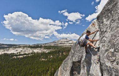 Male rock climber. clipart