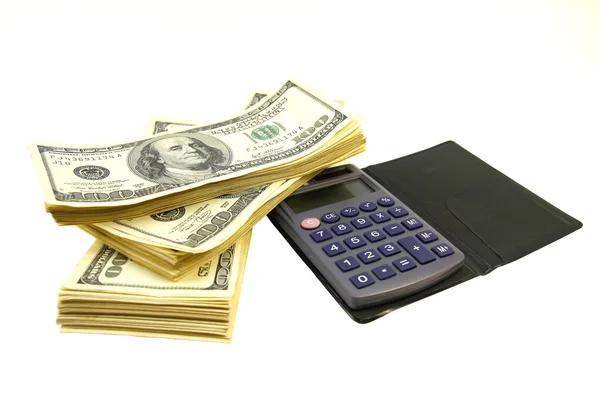 Calculator and money — Stock Photo, Image