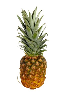 Beyaz arkaplanda izole edilmiş ananas