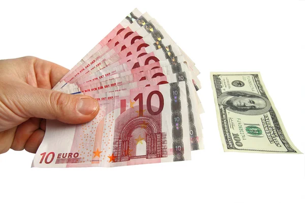Euro and dollars money — Stock Photo, Image
