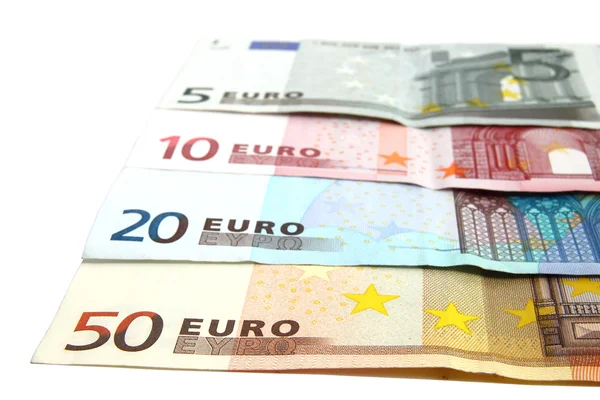 Euro money on white background — Stock Photo, Image