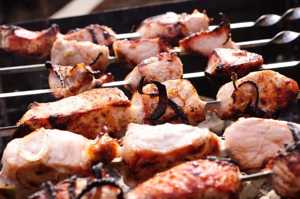 stock image Grilling meat.