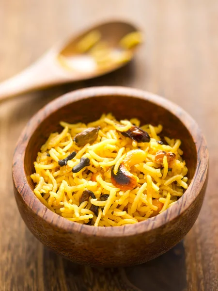 Indian turmeric rice — Stock Photo, Image