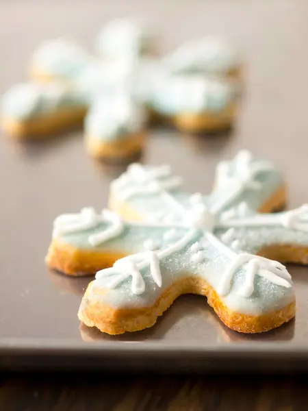 Різдвяні снігові пластівці печиво — стокове фото